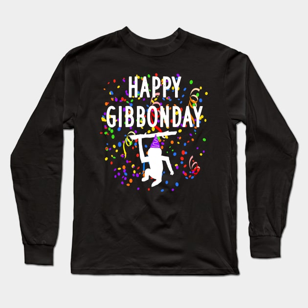 Gibbon October 24th Gibbon Animal Welfare Monkey Long Sleeve T-Shirt by FindYourFavouriteDesign